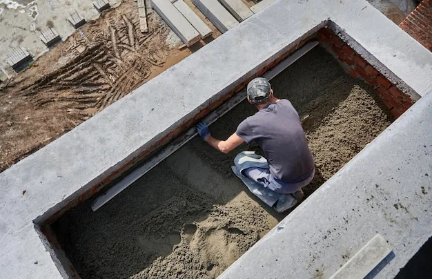 Overview of drainage and ground reinforcement services with survey tools and pipe sections